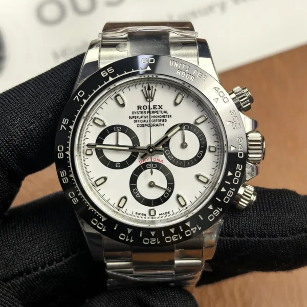 Rolex Cosmograph Daytona Panda White Dial Stainless Steel 116500ln-0001 Super Clone