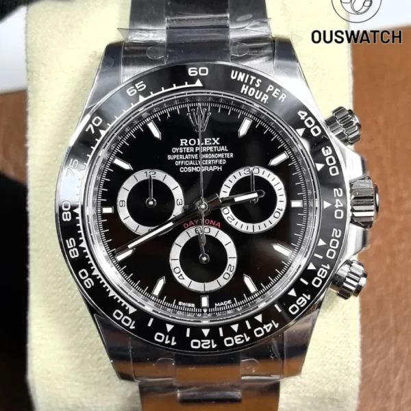 Rolex Cosmograph Daytona Panda Black Dial Stainless Steel 40mm 126500ln-00014131 Movement Super clone