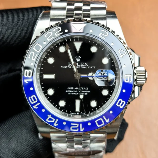 Rolex Gmt Master ii batgirl 126710blnr-0002 black and blue bezel jubilee bracelet super clone