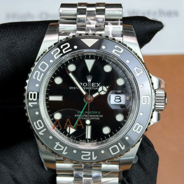 Rolex Gmt Master ii bruce wayne 126710grnr-0003 black dial Stainless steel​ jubilee​ super clone