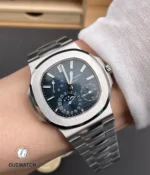 Patek 5712/1A-001 super clone watch worn on wrist showing fit and overall wrist presence