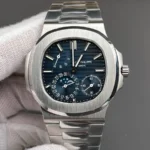 patek nautilus 5712 1a 001 blue dial front view