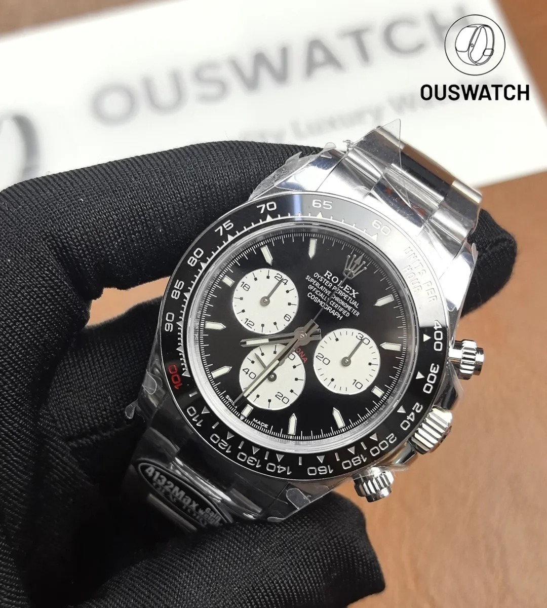 45-degree front view of Rolex Daytona Le Mans 126529LN-0001 highlighting dial and subdials.