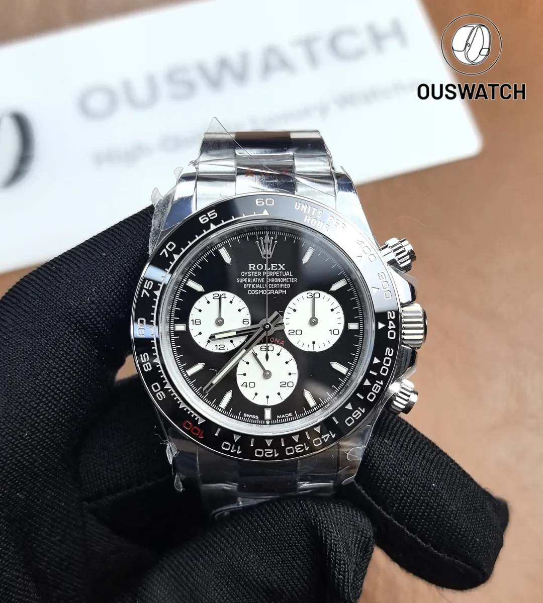 Rolex Daytona Le Mans 126529LN-0001 black-on-black front view showing dial and bezel.