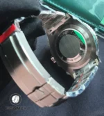 Rear view of the Deepsea 126600 displaying the reinforced caseback and solid endlink construction.