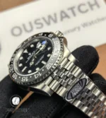 Rolex GMT-Master II 126710GRNR-0003 with Jubilee bracelet, full bracelet view.