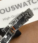 Macro of the folding clasp interior showing the clasp’s engineering, micro-adjust slots and finish.