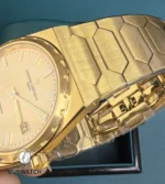 Macro detail of the Historiques 222 case edge, focusing on polish transitions and surface texture.