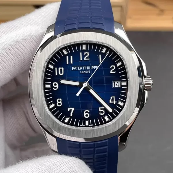 Patek Philippe Aquanaut 5168g-001 Blue Dial 42mm White Gold rubber strap Super Clone