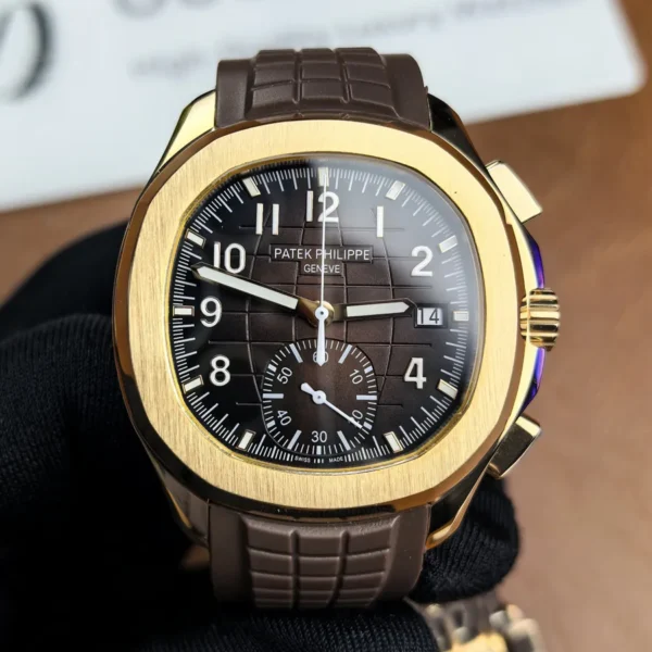 Patek Philippe Aquanaut Chronograph 5968R-001 Rose Gold Rubber Strap Super Clone