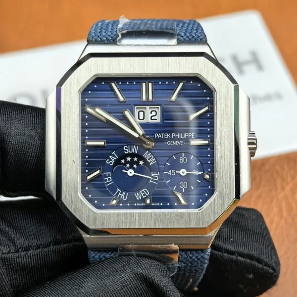 Patek Philippe Cubitus MoonPhase 5822p-001 Blue Dial 45mm Platinum Super Clone