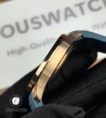 Side profile of the 5261R-001 emphasizing the rose-gold case thickness, brushed flank and polished edge treatment.