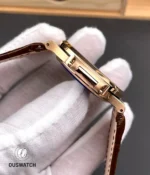 Side profile of the Nautilus 5712 illustrating case thickness, bezel step and refined edge finishing.