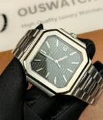 Patek Philippe Cubitus 5821-1A-001 45mm stainless steel super clone luxury sports watch shown in 130 degree angle view