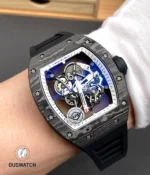 On-wrist image of the RM 055 White Legend illustrating fit, scale and sporty luxury presence.