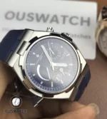 Wide 120° panorama that captures bezel proportion, bracelet flow and the dial’s surface treatment in one frame.