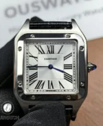 Santos Dumont Large stainless-steel watch WSSA0085 — front view showing dial and case.