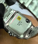 Caseback view of the Super Clone Cartier Santos Green Dial WSSA0062 watch