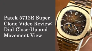 Patek 5712R Super Clone Video Review Dial Close Up and Movement View 1 11zon