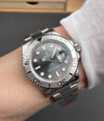 Rolex Yacht-Master 40 126622 rhodium dial super clone worn on the wrist, showing real-life size and fit.