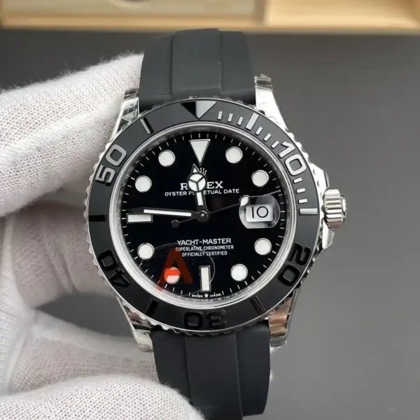 Front view of the Rolex Yacht-Master 42 226659 replica watch.