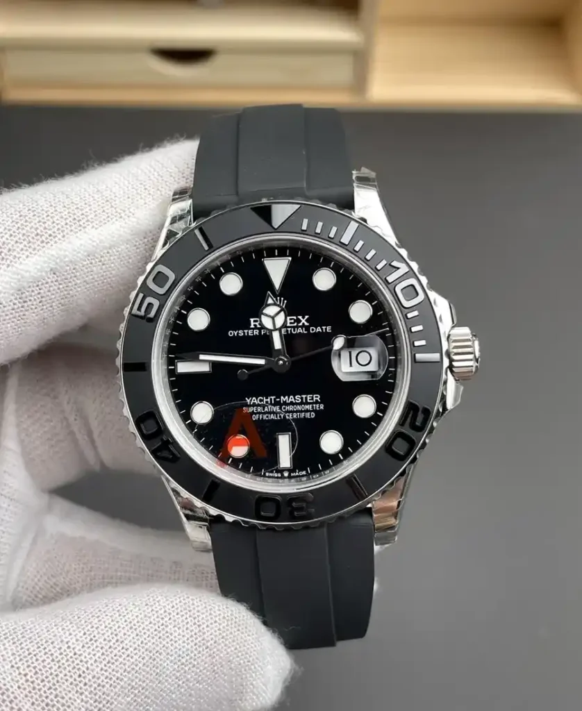 Front view of the Rolex Yacht-Master 42 226659 replica watch.
