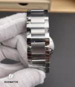 Stainless steel bracelet detail with brushed and polished finishing