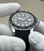 Close-up of the lugs on the Rolex 226659 White Gold Yacht-Master watch.