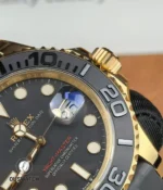 Close-up of the date window on the Rolex Yacht-Master M126655-0002.