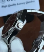 Side view of the case and crown on the Vacheron Constantin Overseas 6000V/210T-H179 watch.