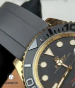 Black ceramic bezel with polished numerals on 126655 super clone