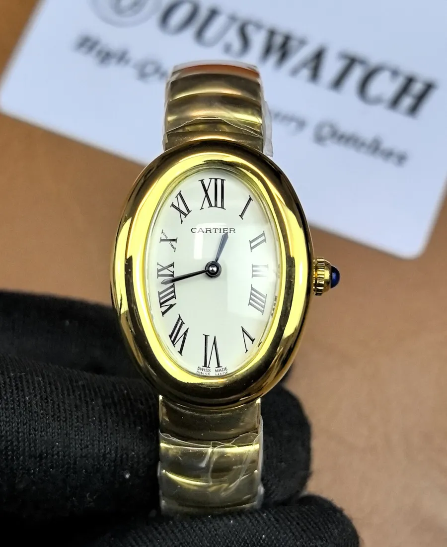 cartier-baignoire-wgba0013-high-accuracy-super-clone-front Cartier Baignoire WGBA0013 high-accuracy super clone with Swiss quartz movement front view